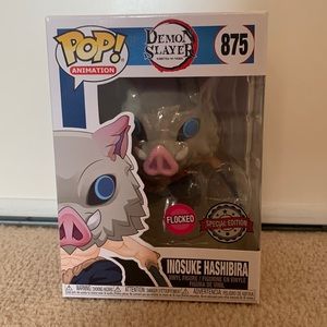 Demon Slayer Inosuke Hashibira FLOCKED Funko Pop